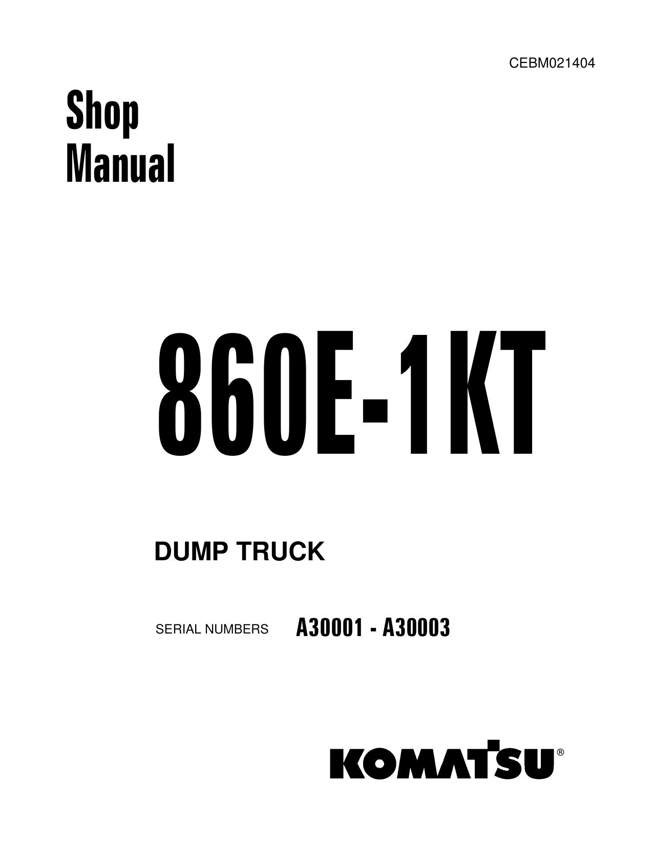 860E-1KT Shop Manual